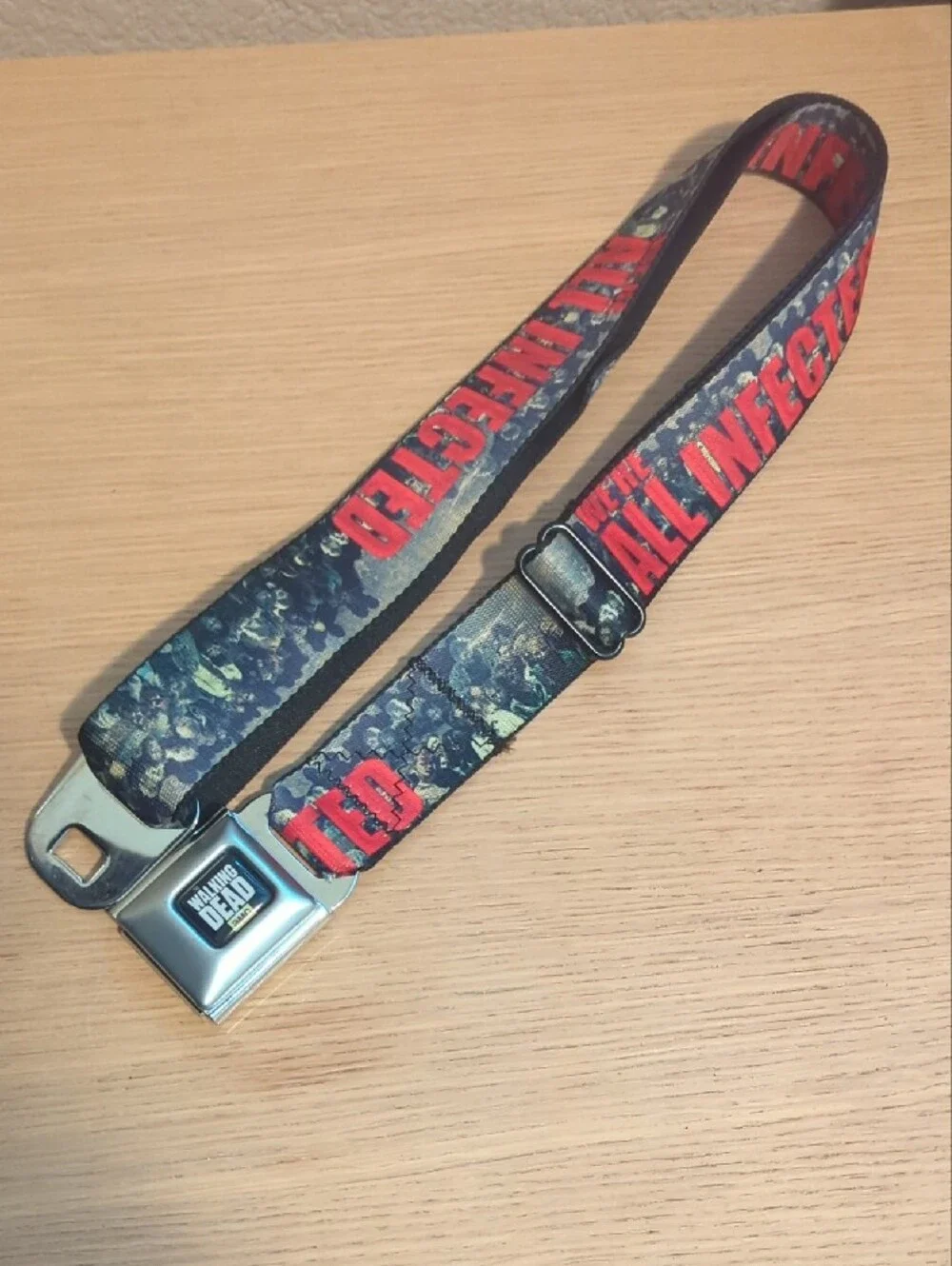 Buckle-Down The Walking Dead 'All Infected' Seatbelt-Style Belt - Black/Red/Blue